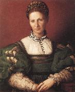 BRONZINO, Agnolo Portrait of a Lady in Green oil painting on canvas